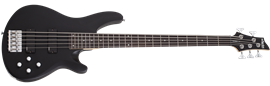 Schecter DIAMOND SERIES C-5 Deluxe Satin Black 5-String Electric Bass Guitar 2023
